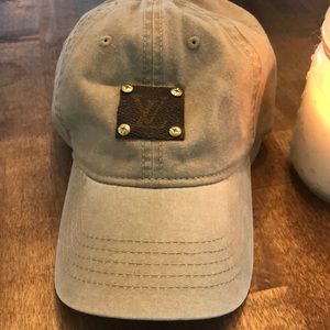 Upcycled classic monogram LV cap